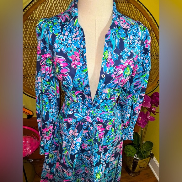Lilly Pulitzer NWT Mira Stretch Shirtdress Pineapple Paradise $228 Size 00 - Picture 16 of 16
